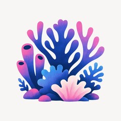 Fototapeta premium Colorful abstract coral illustration