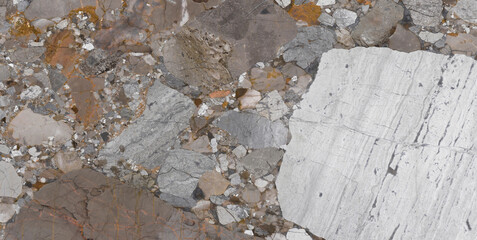 Luxury Brecciated Grey Marble Slab – Multi-Tonal Natural Stone Texture , Elevate your interiors...