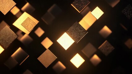 A modern futuristic abstract background featuring geometric fractal shapes floating in dark space. The scene creates a high-tech, sci-fi atmosphere with depth and mystery - Powered by Adobe