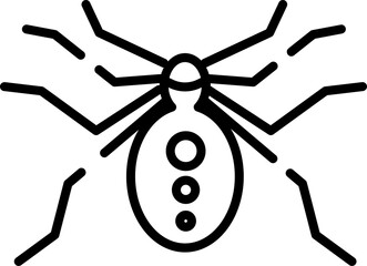 Rounded  Stroke Spider Icon