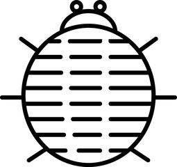 Rounded  Stroke Woodlouse Icon