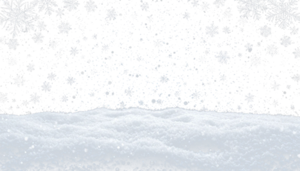 Snow snowflakes frame border texture transparent overlay PNG