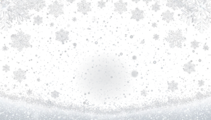 Snow snowflakes frame border texture transparent overlay PNG
