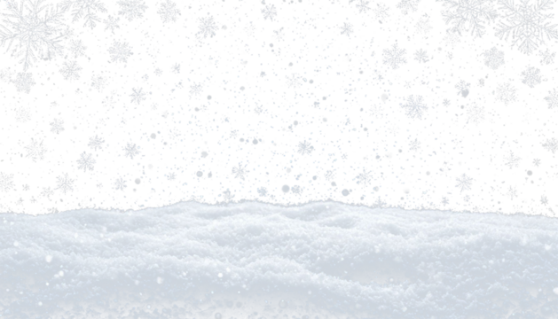 Snow snowflakes frame border texture transparent overlay PNG - Powered by Adobe