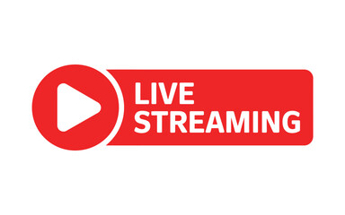 Live streaming service logo with play button