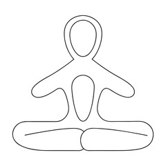   one line art  vector man doing exercise