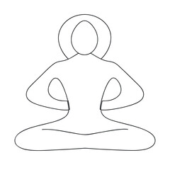 continuous one line art vector drawing of man doing exercise