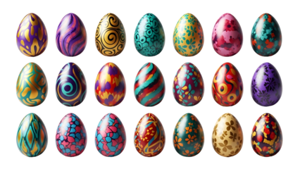 Colorful easter eggs