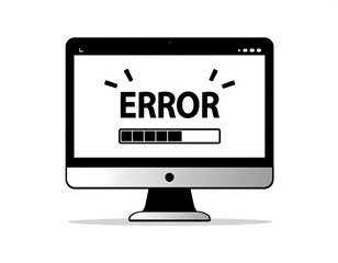 A computer monitor displaying an error message (1)