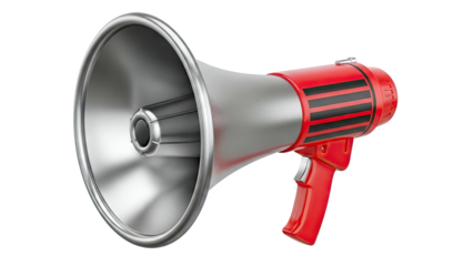 Red and Silver Megaphone