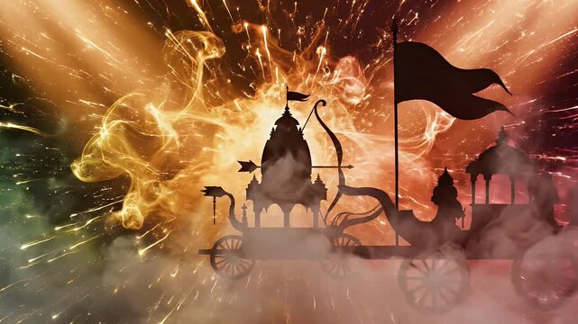 Rama Navami Abstract Background Fluid Motion Vibrant