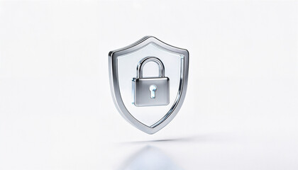 Digital Security Shield | Cyber Protection Icon | Secure Access Lock Symbol