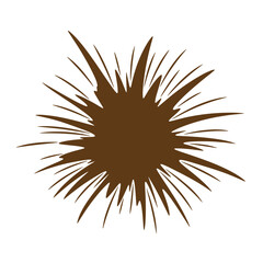 Vintage Brown explosion splash effect graphic element for design and decoration purposes  abstract shape