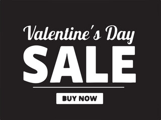 Obraz premium Valentine Day sale banner with buy now button