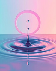 Water drop ripple, circle gradient