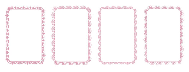 Obraz na płótnie Canvas Wedding Lace Border Collection