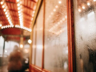 vintage photo frame on wooden background