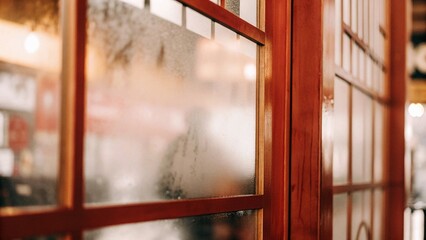 vintage photo frame on wooden background