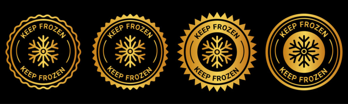 Keep frozen food storage instruction badge