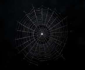 telara&ntilde;a sobre un fondo negro