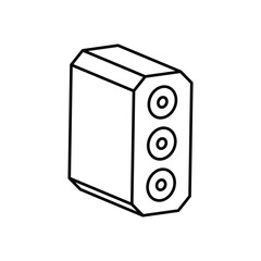 Obraz premium Tower Pc icon clean and modern vector illustration