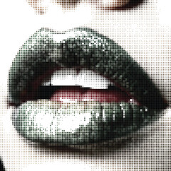 Close Up Of Woman Lips