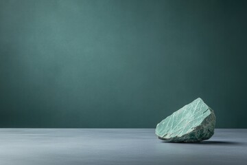 Unique rock formation stands against muted backdrop, showcasing