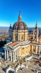 Obraz premium Basilica di Superga in Piemonte, Italy - offering one of the best views to the swiss-italian alps