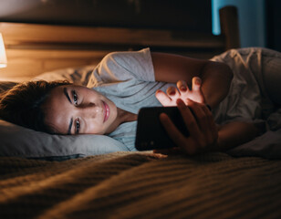 Anonymous Scrolling in Bed