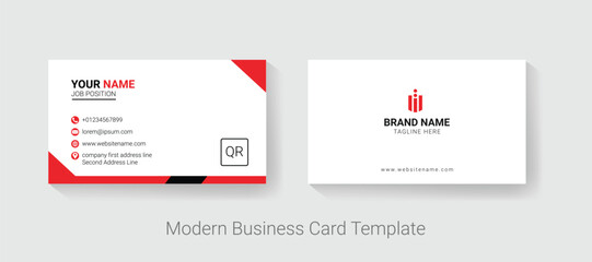 Modern Minimalist Business Card Template Collection Professional Corporate Branding Identity with QR Code and Creative Geometric Designs