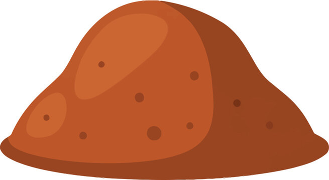 A geological deposite icon in flat art style, representing a bauxite deposit