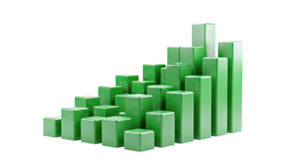 Green 3D Bar Chart