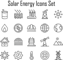 Green Energy Icons & Vector  Set