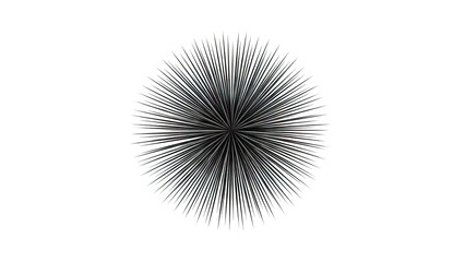 Black spiky starburst abstract graphic