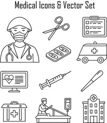 Medical Icons & Vector Set
