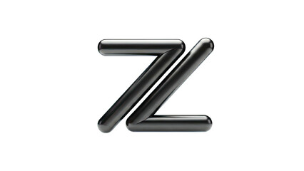 Obraz premium Black 3D Letter Z