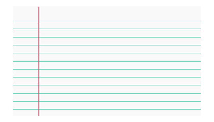 Legal pad and ruled notebook paper. Collage paper template, margin lines for office notes, and stationery design. Transparent PNG background