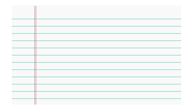 Legal pad and ruled notebook paper. Collage paper template, margin lines for office notes, and stationery design. Transparent PNG background - Powered by Adobe