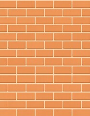 Fototapeta premium A digital illustration of a red brick wall with white mortar