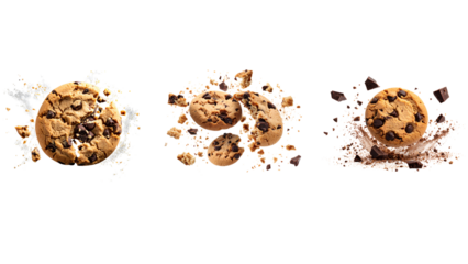 Exploding Delight- Chocolate Chip Cookie in Mid-Air Break