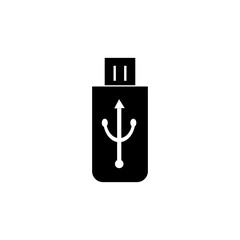 usb vector icon sign of installation on device