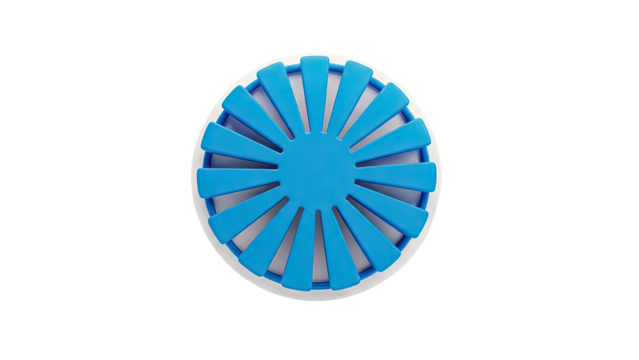 Blue Fan Grille with White Border - Powered by Adobe