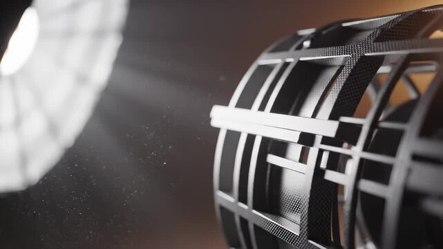 Close Up of Carbon Fiber Structure Illuminated by a Soft Box Light