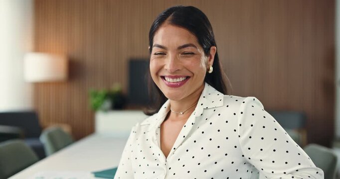 Confident, face and businesswoman with smile, office and paralegal with career growth and ambitious. Happy, legal assistant and Asian person with pride in law firm and opportunity in Philippines