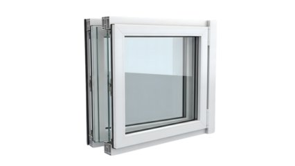 Tilt and turn vinyl window open inward with insulated glass for modern home ventilation