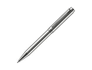 Elegant Luxury Metal Ballpoint Pen Isolated on Transparan Background
