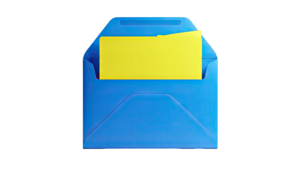 Blue Envelope with Yellow Folder