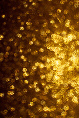 Christmas background. Festive abstract background with bokeh defocused lights and stars