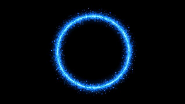 Arcane mystical particle energy ring, glowing blue light, magical aura, swirling particles, ethereal effects, fantasy overlay, luminous magic circle, shimmering motion, enchanting design, supernatural