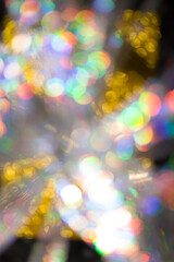 Multicolored rainbow large bokeh effect background